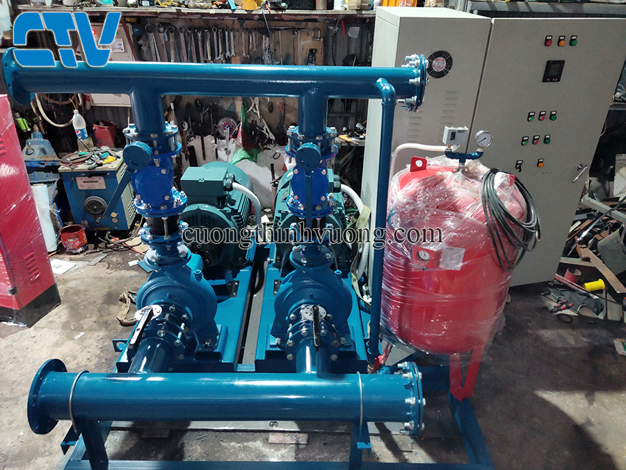 Thiết kế, lắp đặt cụm bơm tăng áp 55Kw cho hệ thống tưới cỏ trang trại tại Thanh Hóa