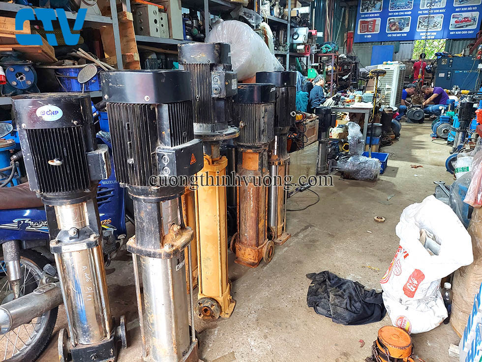 Sửa máy bơm trục đứng không lên nước